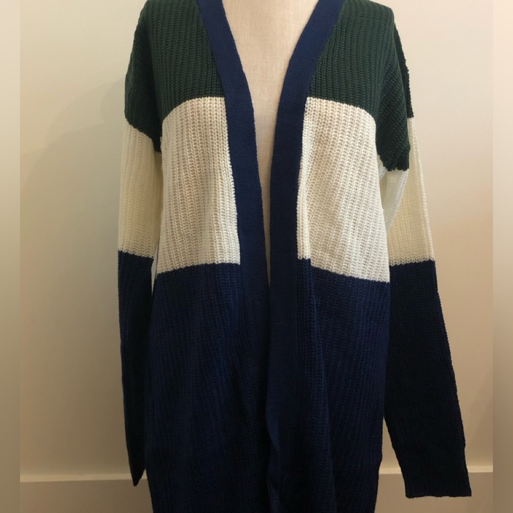Dark Color Block Sweater